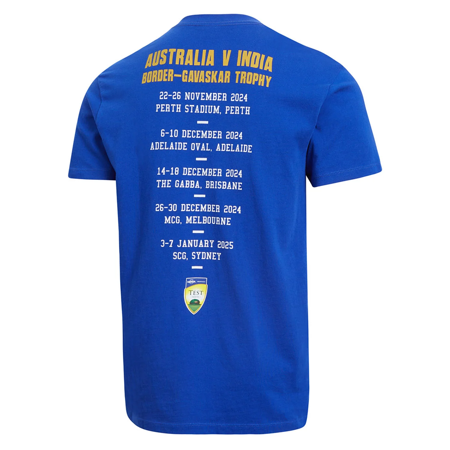 Border-Gavaskar Mens Trophy Tee - Blue - Image 2